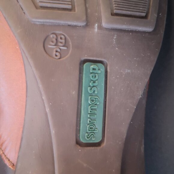 Spring Step Cymone Ladies Size 6 Leather Upper Dark Brown Slip On Shoes - Picture 5 of 8